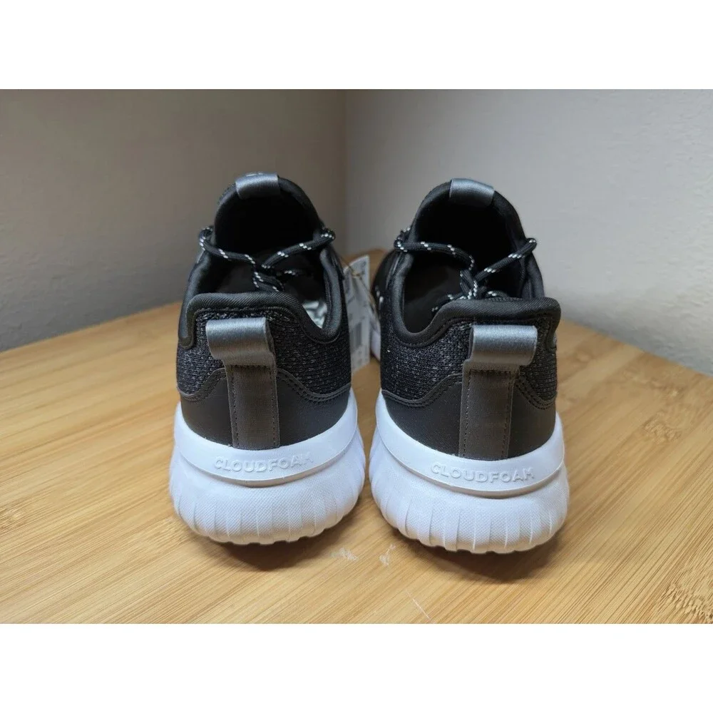 NIB Adidas Women’s Black White Kaptir Flow 2.0 Cloudfoam Shoes Size 11 JR8510